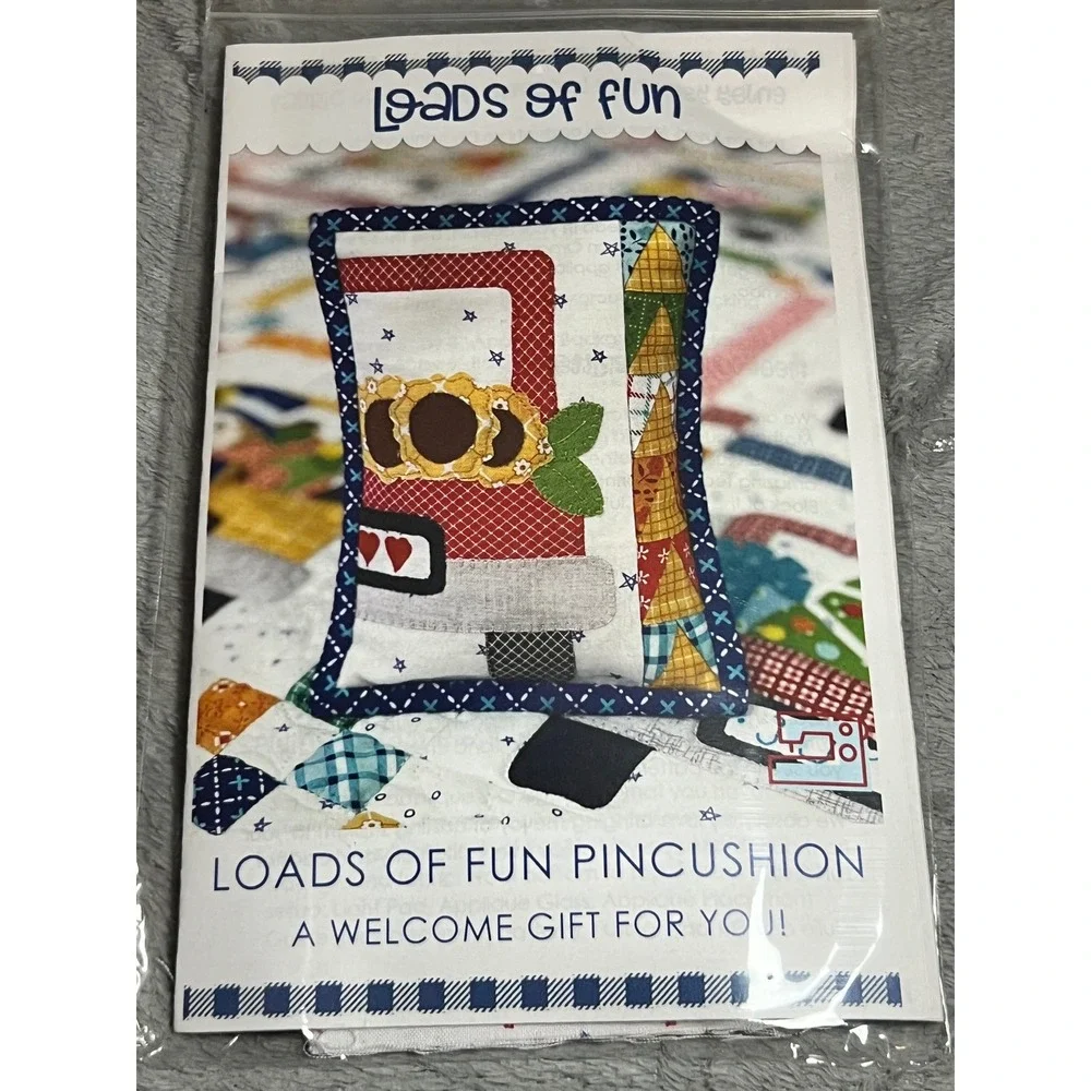 Loads of Fun Pincushion Sewing Kit Vintage Red Truck Sunflower DIY Craft New